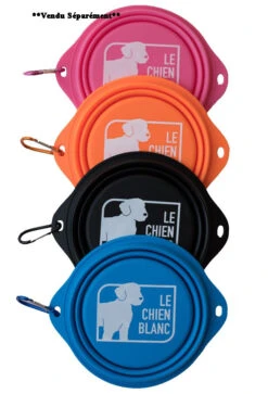 Bol Rétractable GUS En Silicone De 500ml Pour Chien - Le Chien Blanc