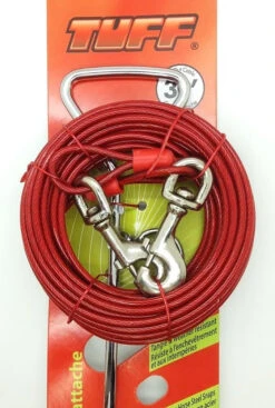 Ensemble Piquet Et Câble D'Attache En Acier Pour Grands Chiens Tuff