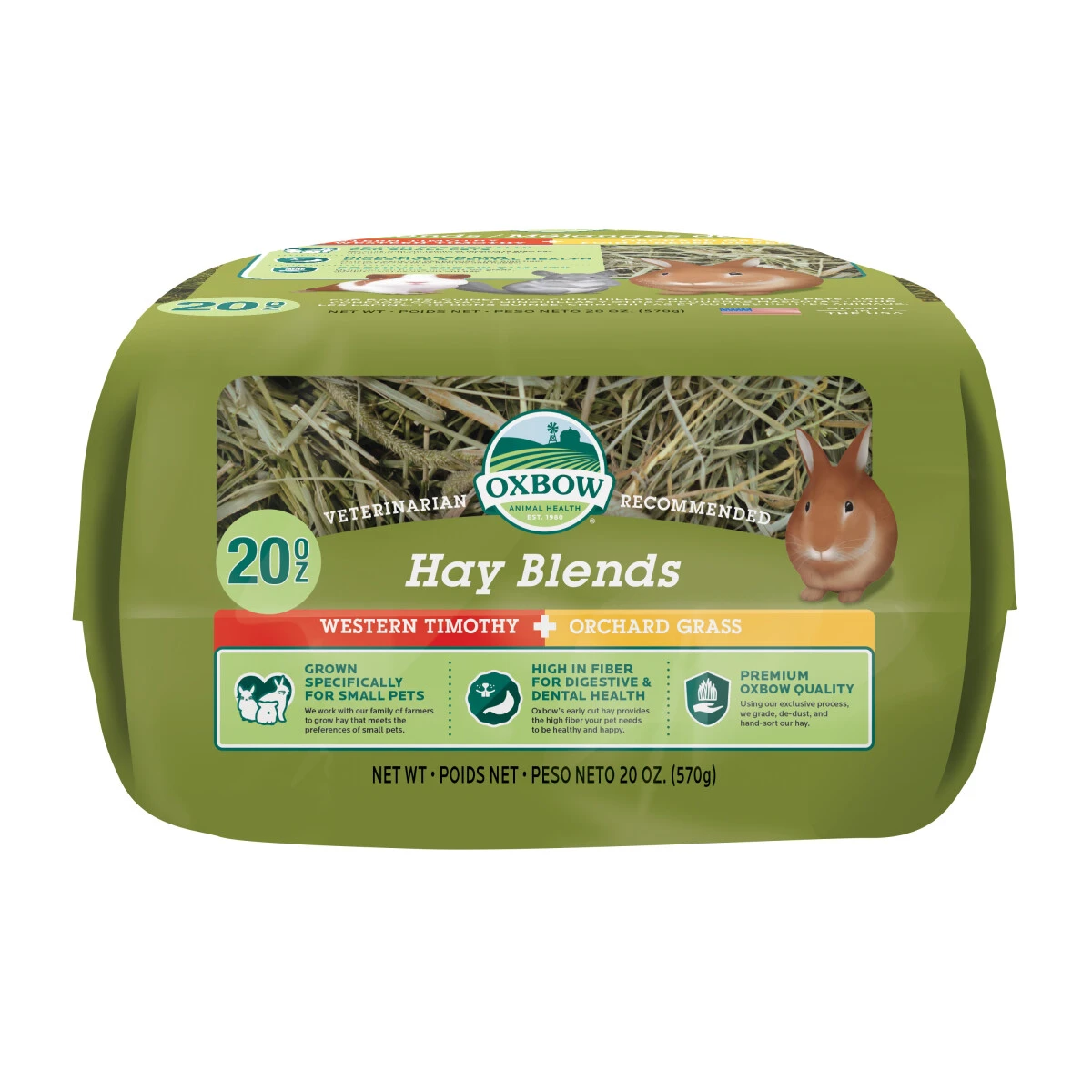 Mélange de Foin de Timothy et foin de Verger pour Petits Animaux - Oxbow Mélange De Foin De Timothy Et Foin De Verger Pour Petits Animaux - Oxbow -Animobouffe Magasin 744845 81005 8 blends 20oz bottom 2020 optimize