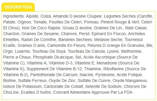 Nourriture pour Serins FRUITOMAX - Zoomax Nourriture Pour Serins FRUITOMAX - Zoomax -Animobouffe Magasin 82340 2 optimize