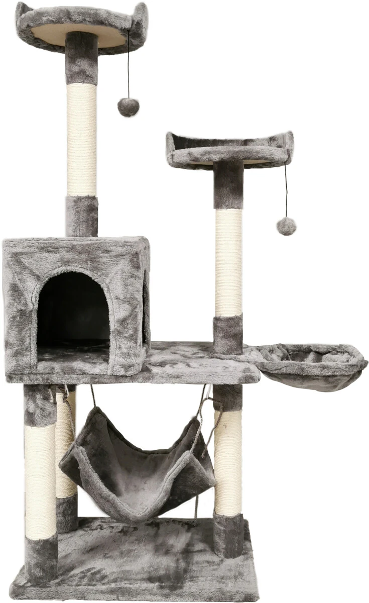 Arbre a chat gris à trois niveaux 55'' - Aristokatz Arbre A Chat Gris à Trois Niveaux 55'' - Aristokatz -Animobouffe Magasin Aristokatz Gris 55 03 optimize