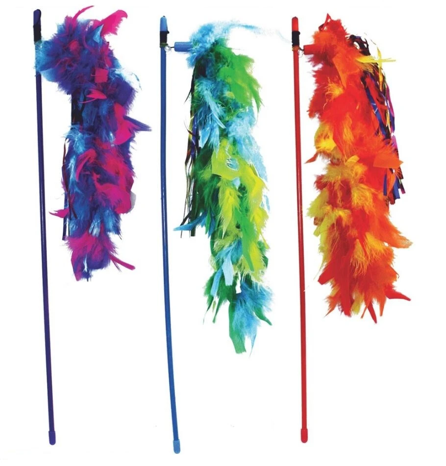 Agace Chat avec Plumes et Rubans pour Chats 20" - Multipet Agace Chat Avec Plumes Et Rubans Pour Chats 20" - Multipet -Animobouffe Magasin c0275 1 optimize