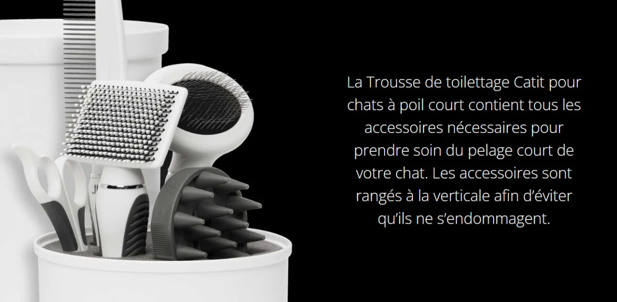 Trousse de toilettage pour chats à poils courts - Catit Trousse De Toilettage Pour Chats à Poils Courts - Catit -Animobouffe Magasin hg40000 3 optimize
