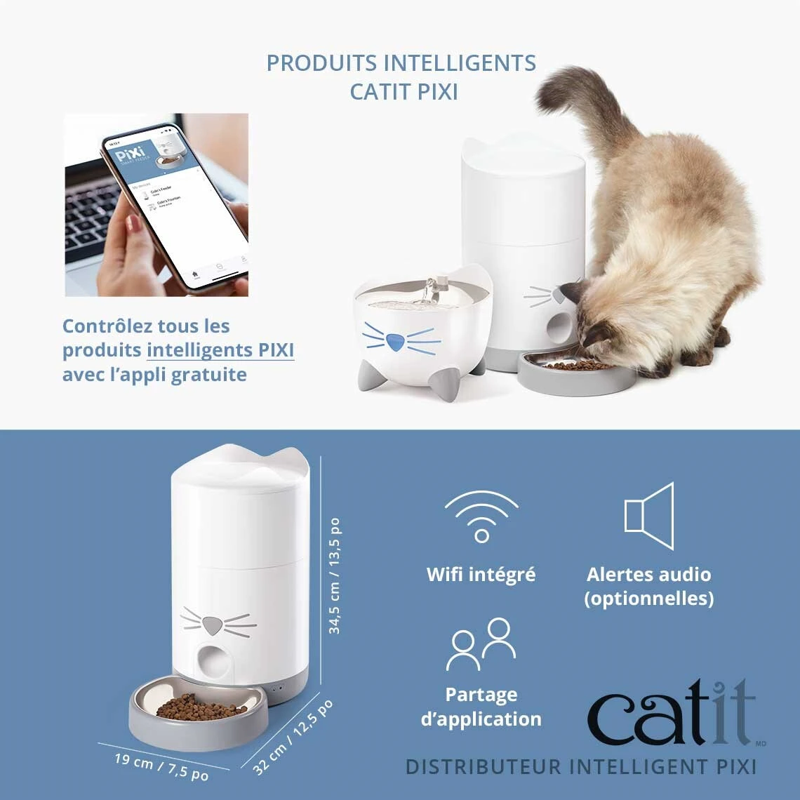 Distributeur Intelligent Pixi pour Chat - Catit Distributeur Intelligent Pixi Pour Chat - Catit -Animobouffe Magasin hg43752 2 optimize