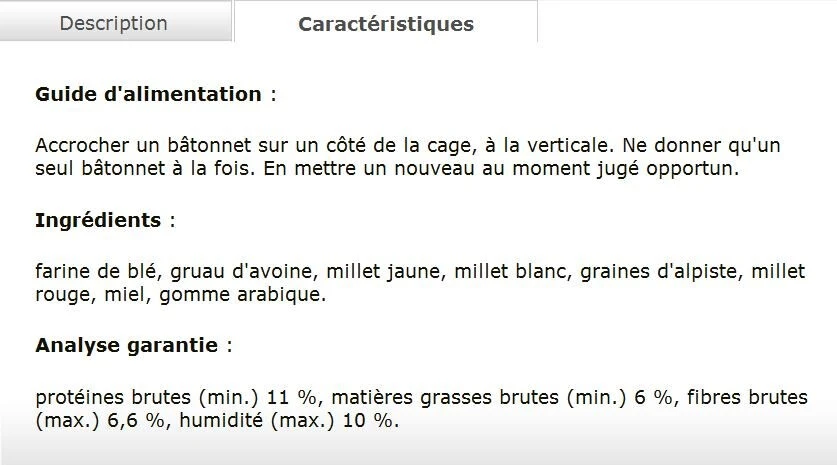 Bâtonnets à Becqueter au Miel pour Perruches 60gr - Living World Bâtonnets à Becqueter Au Miel Pour Perruches 60gr - Living World -Animobouffe Magasin hg80670 2 optimize