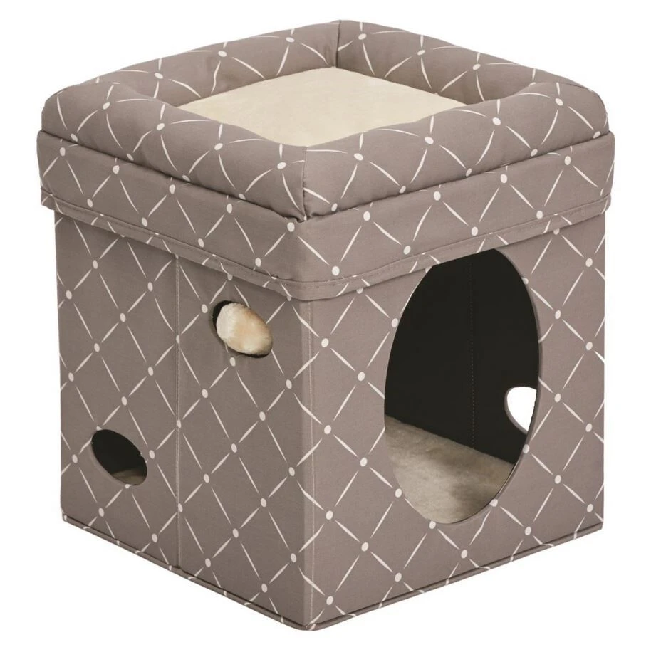 Cube pour Chat Curious Cat Taupe - Feline Nuvo Cube Pour Chat Curious Cat Taupe - Feline Nuvo -Animobouffe Magasin mw02106 2 optimize