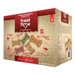 Boîte De Biscuits Assortis 5 Saveurs Pour Chiens - Treat Time