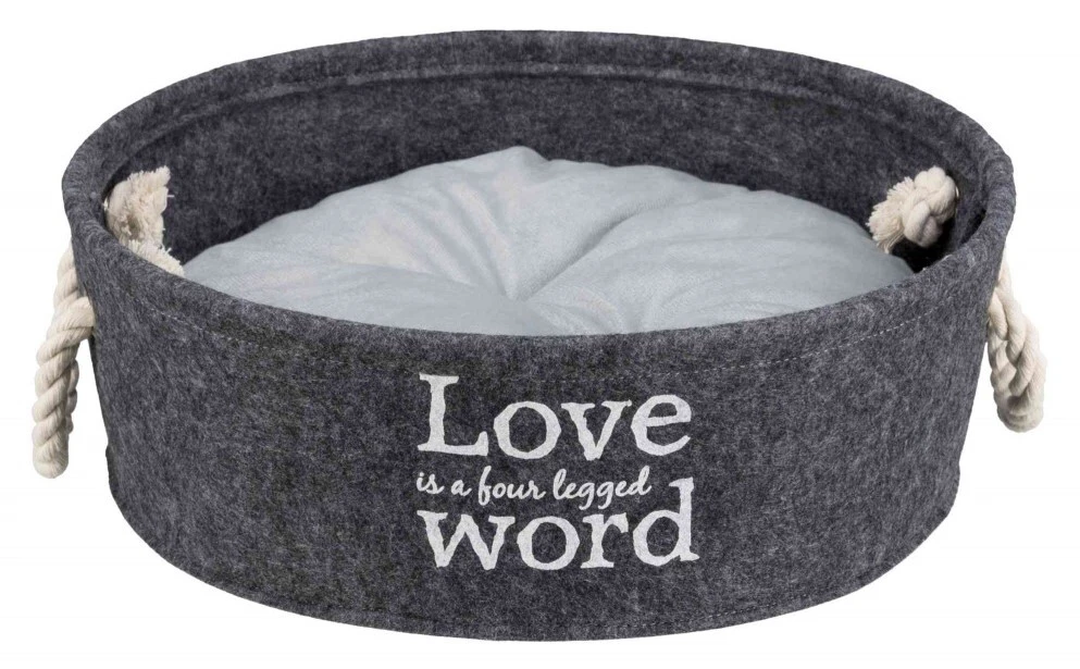 Panier Lian avec Écriture “ Love is a four legged word” pour Animaux - Trixie Panier Lian Avec Écriture “ Love Is A Four Legged Word” Pour Animaux - Trixie -Animobouffe Magasin tr1010 1 optimize