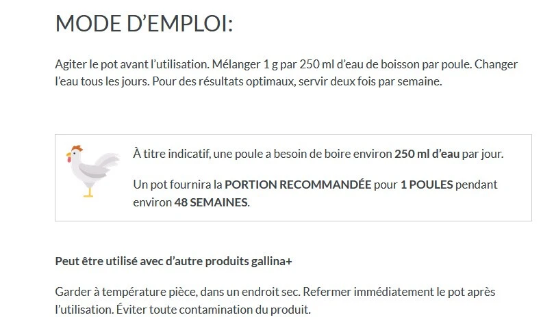 Supplément Vitalité Gallina+ pour Poules - Baci+ Supplément Vitalité Gallina+ Pour Poules - Baci+ -Animobouffe Magasin y29041 5 optimize
